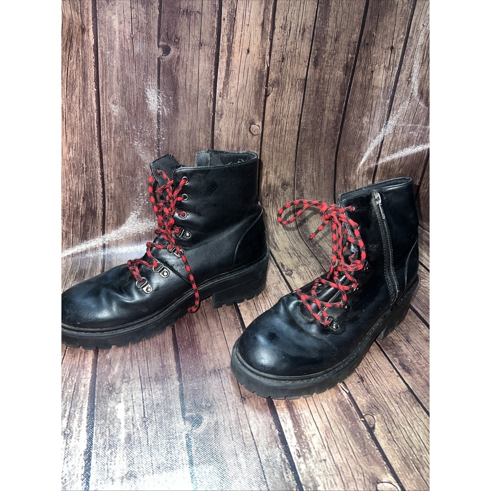 Skechers Teen Spirit Y2K Combat Boots Size 9.5 Ankle Boot - Picture 2 of 4
